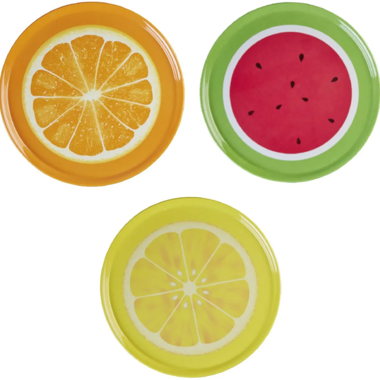 Plateau de service rond motif fruit^Gifi Clearance