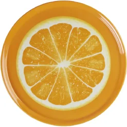 Plateau de service rond motif fruit^Gifi Clearance