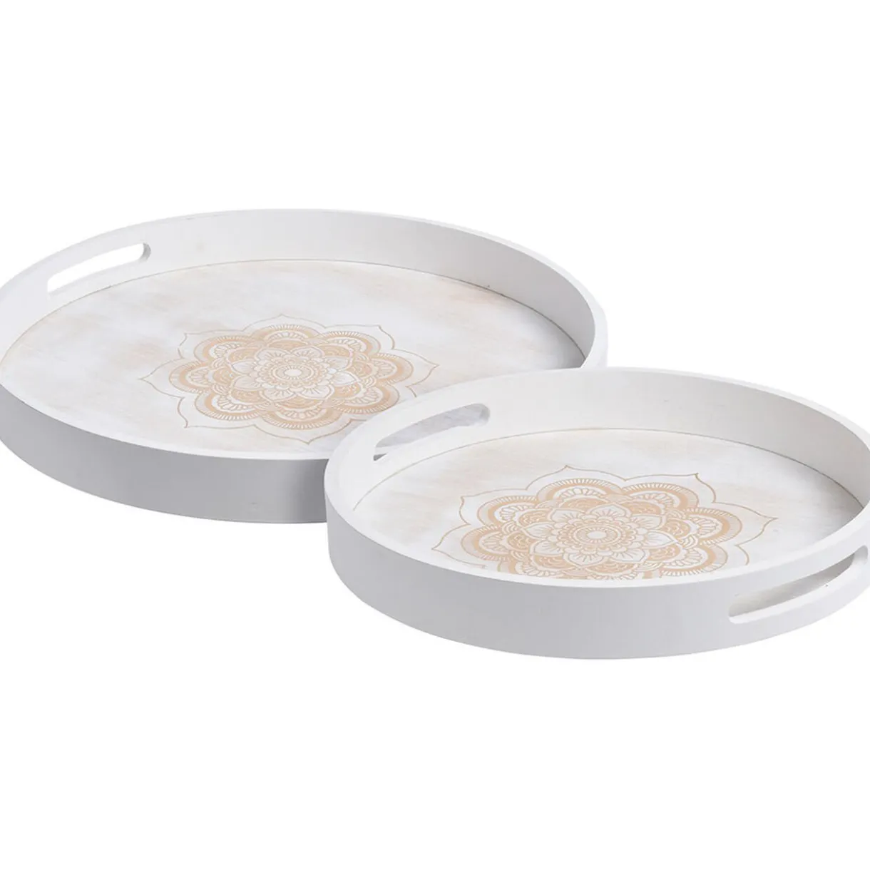 Plateau grand modèle motif Mandala bois^Gifi Hot