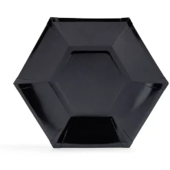 Plateau hexagonal carton noir Ø26cm x10^Gifi Hot