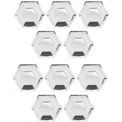 Plateau hexagonal carton argenté métallisé Ø26cm x10^Gifi Clearance