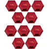 Plateau hexagonal carton rouge métallisé Ø26cm x10^Gifi Online