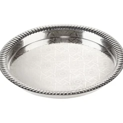 Plateau marocain argenté inox^Gifi New