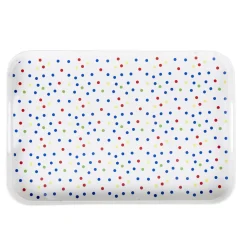 Plateau mélamine motif pois multicolores^Gifi New