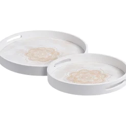 Plateau petit modèle motif Mandala bois^Gifi Clearance