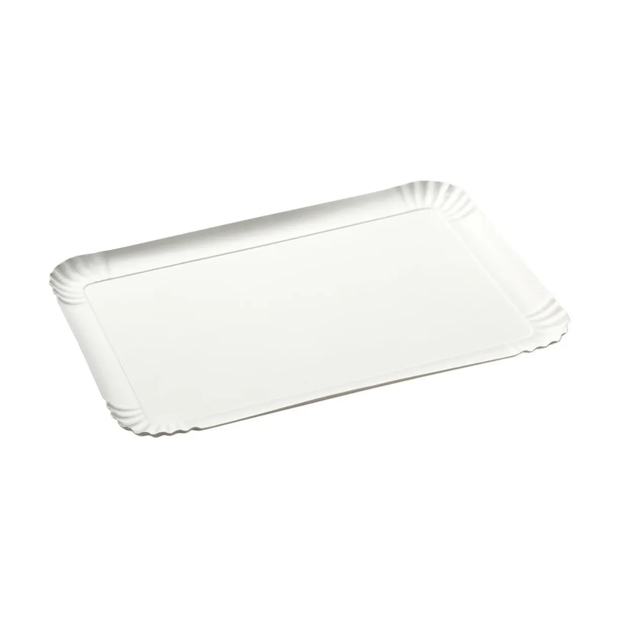 Plateau rectangulaire blanc en carton x3^Gifi New