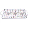 Plateau rectangulaire blanc motifs carreaux multicolores 34x50,5cm^Gifi Outlet