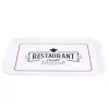 Plateau rectangulaire brasserie "restaurant cuisine" blanc 27x38cm^Gifi