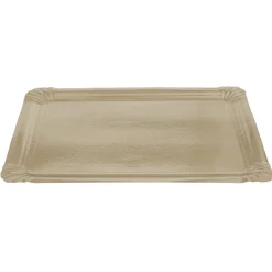 Plateau rectangulaire doré en carton x5^Gifi Online