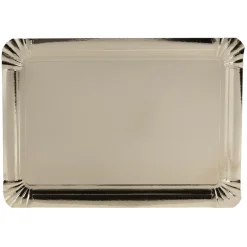 Plateau rectangulaire doré en carton x5^Gifi Online