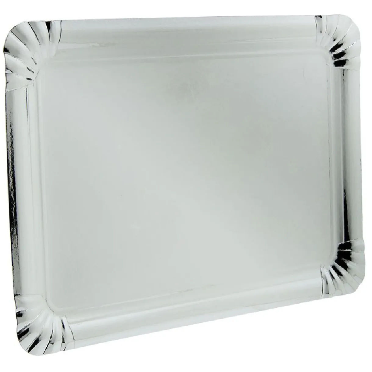 Plateau rectangulaire en carton argenté x 5^Gifi Hot