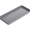 Sale Gifi Plateau rectangulaire gris plastique 26x11xH2cm