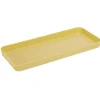 New Gifi Plateau rectangulaire jaune plastique 26x11xH2cm