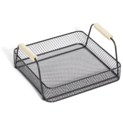 Plateau rectangulaire maille métal noir^Gifi Outlet