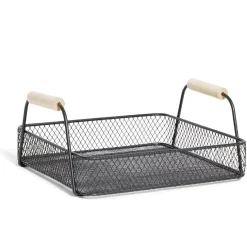 Plateau rectangulaire maille métal noir^Gifi Outlet