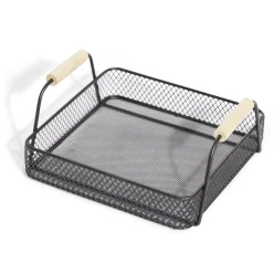Plateau rectangulaire maille métal noir^Gifi Outlet