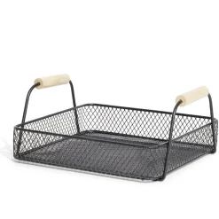 Plateau rectangulaire maille métal noir^Gifi Outlet
