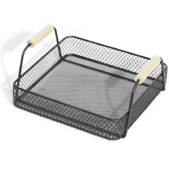 Plateau rectangulaire maille métal noir^Gifi Outlet