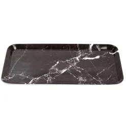 Plateau rectangulaire mélaminé effet marbre gris et blanc 19x30cm^Gifi Sale