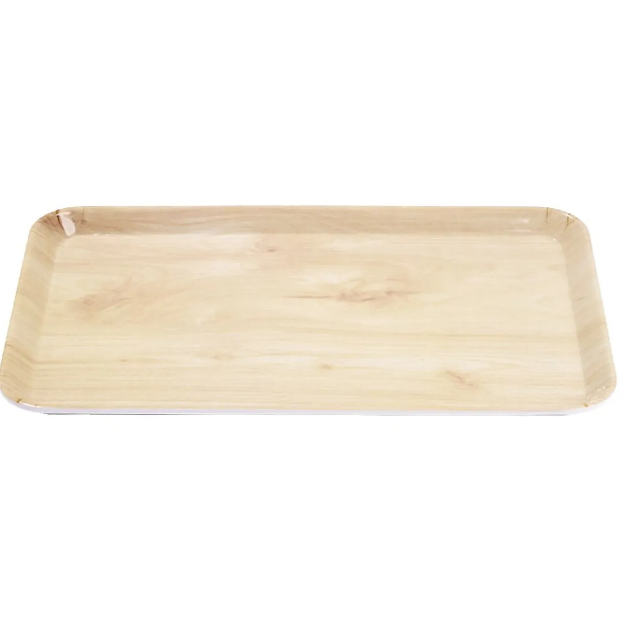 Plateau rectangulaire mélaminé effet bois naturel 19x30cm^Gifi Clearance