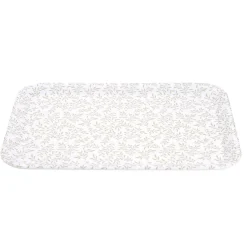 Plateau rectangulaire motif feuillage blanc et vert 27x38cm^Gifi Online
