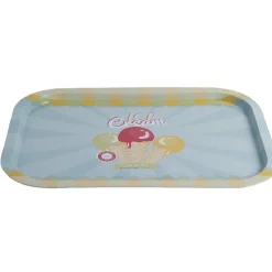Plateau rectangulaire métal décor glace multicolore^Gifi Hot