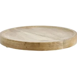Plateau rond bois marron Ø22cm^Gifi Online