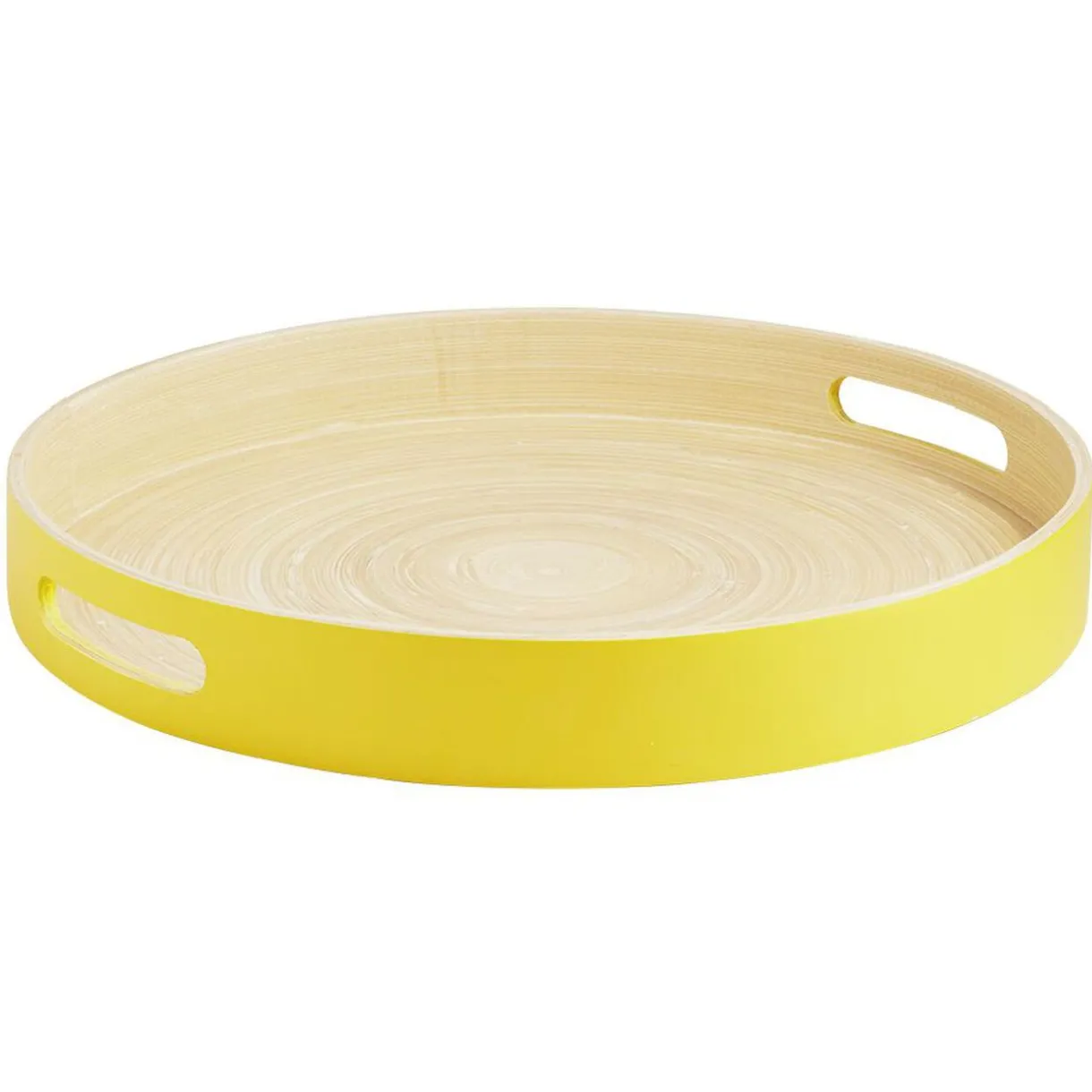 Plateau rond en bambou coloré^Gifi Outlet