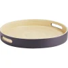 Plateau rond en bambou coloré Ø35 cm^Gifi