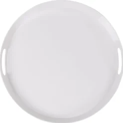 Plateau rond mélamine uni blanc^Gifi New