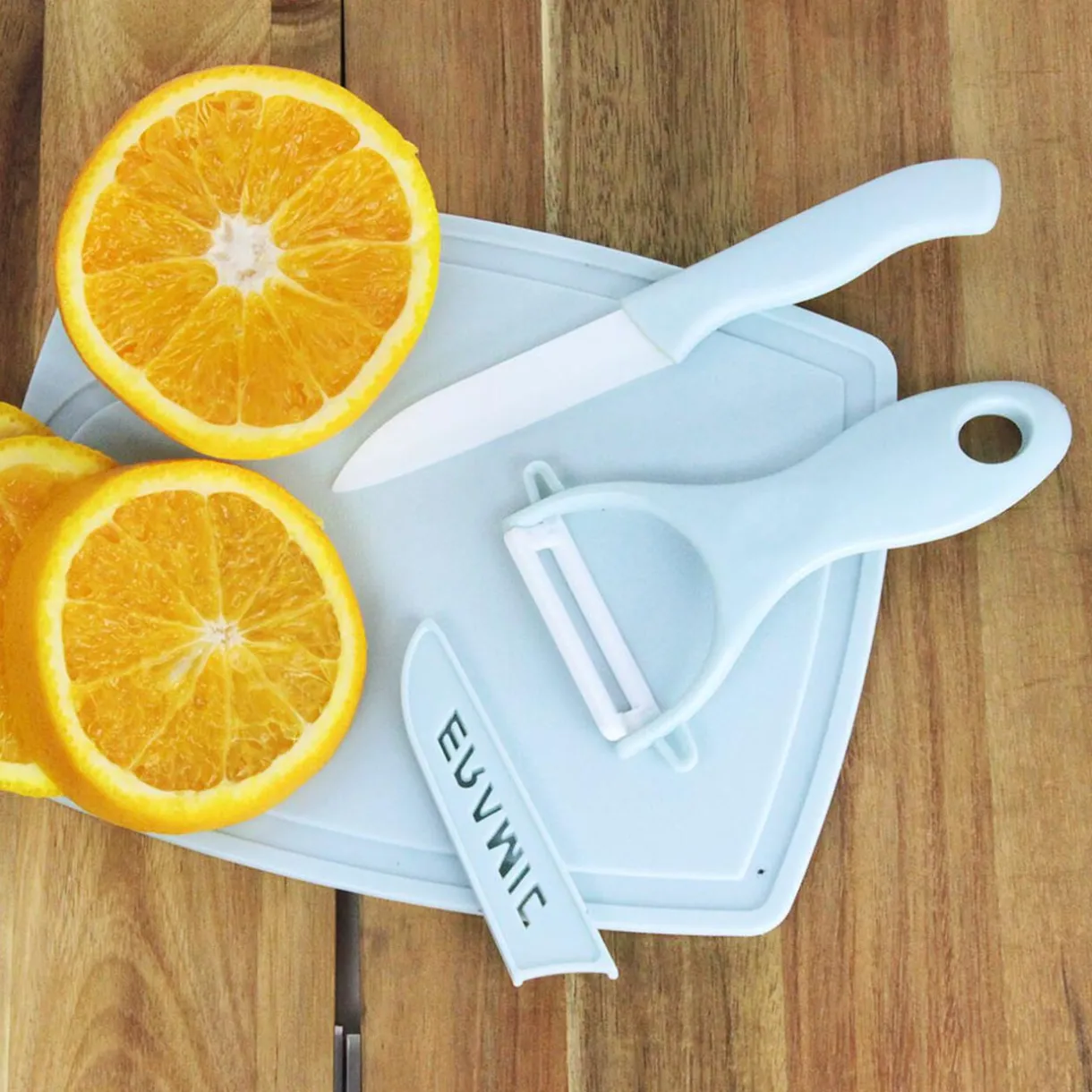 Éplucheur et couteau avec protection inscription ajourée Ceramic^Gifi New