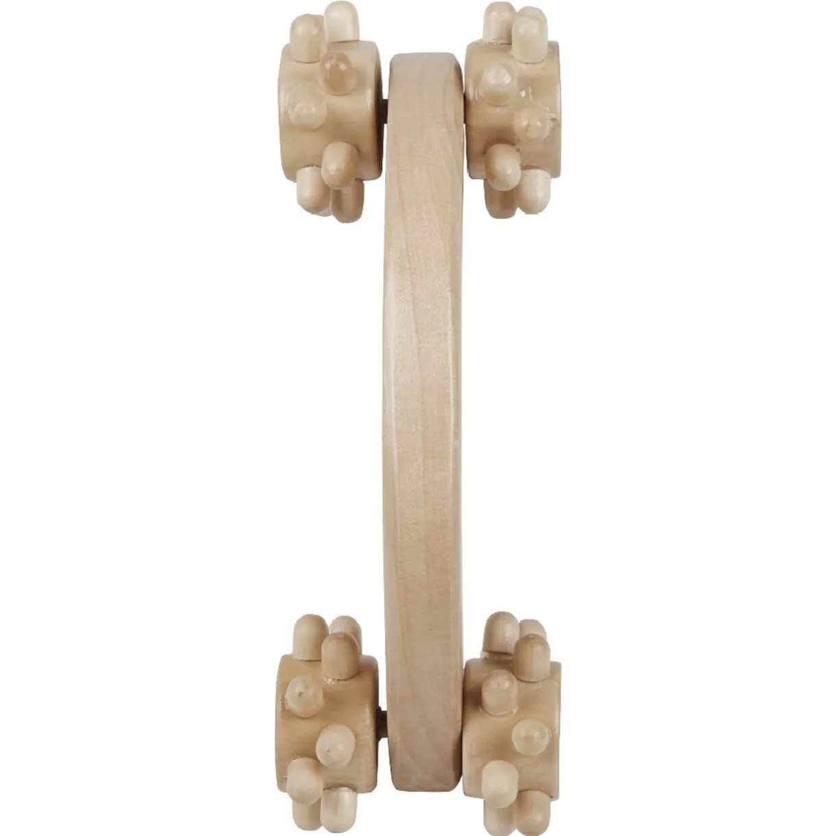 Gifi Poignée de massage avec 4 roues crantées en bois