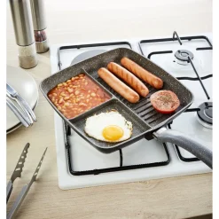 Poêle à brunch 3 compartiments^Gifi
