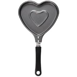 Poêle à pancake forme coeur gris et noir L15cm^Gifi New