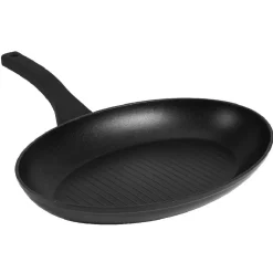 Poêle à poisson ronde en fonte compatible tous feux^Gifi