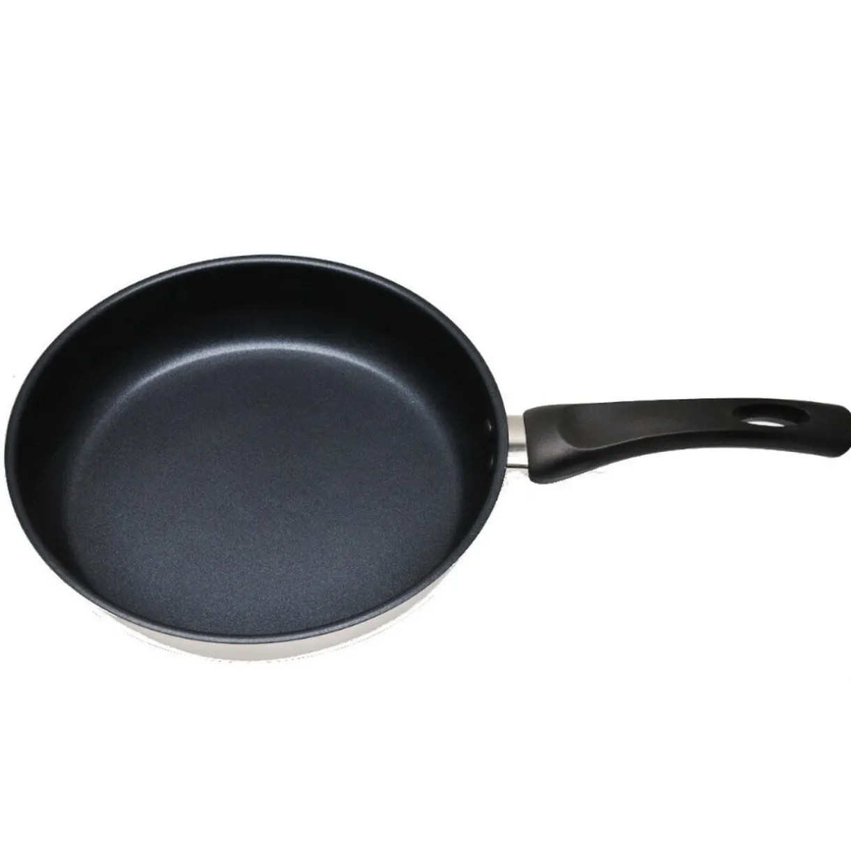 Poêle antiadhésive inox poignée bakélite noire^Gifi Sale