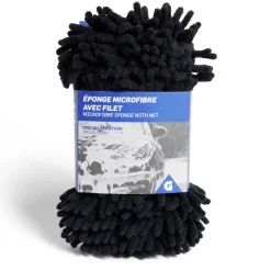 Nettoyage Et Entretien|Gifi Éponge nettoyante voiture microfibre rouge avec filet spéciale finition