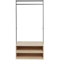 Rangement|Gifi Portant avec range-chaussures noir naturel