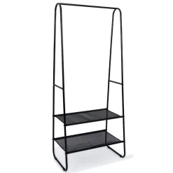 Rangement|Gifi Portant avec tablettes métal pvc noir