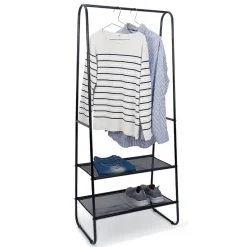 Rangement|Gifi Portant avec tablettes métal pvc noir