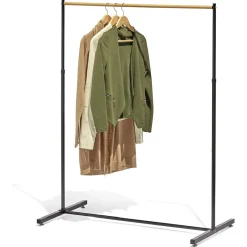 Rangement|Gifi Portant en métal hauteur réglable décor bois et noir