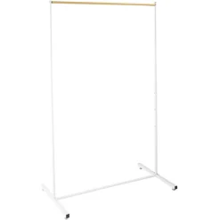 Rangement|Gifi Portant en métal hauteur réglable décor bois et blanc