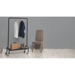 Rangement|Gifi Portant tube noir avec étagère