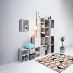 Rangement|Gifi Porte Box Cube bois blanc