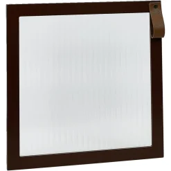 Rangement|Gifi Porte Box Cube 32,2xH32,2x1,2cm bois marron et verre transparent