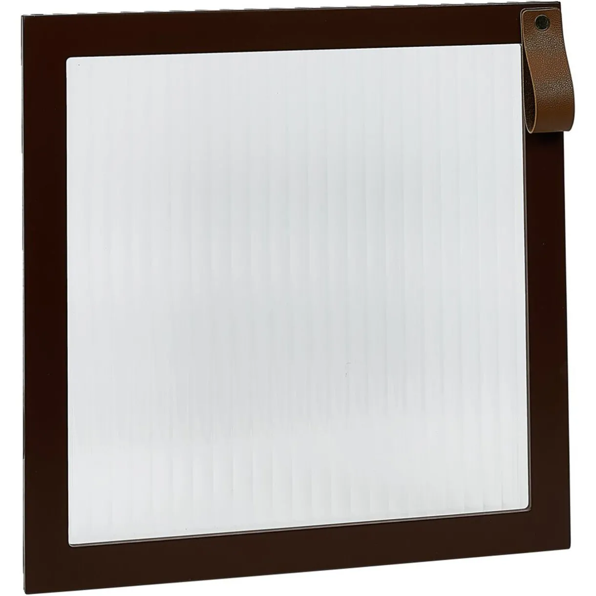 Rangement|Gifi Porte Box Cube 32,2xH32,2x1,2cm bois marron et verre transparent