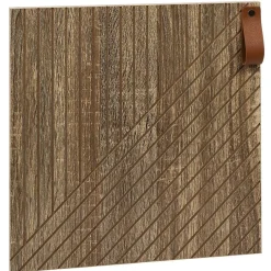 Rangement|Gifi Porte Box Cube 32,2x32,2x1,2cm bois sculpté marron