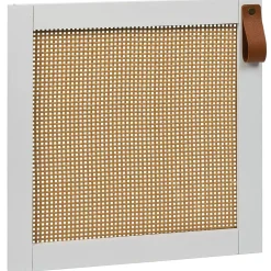 Rangement|Gifi Porte Box Cube 32,2x32,2x1,2cm quadrillage rotin et bois blanc