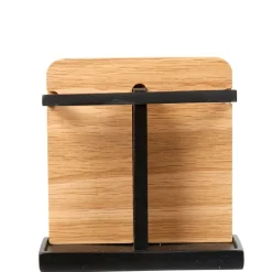 New Gifi Porte brosses à dents couleur bois et noir