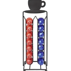 Porte capsules à café en métal design tasse noir^Gifi Online